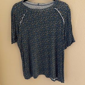 Loft Outlet Large Flowery print Short Sleeve Tee